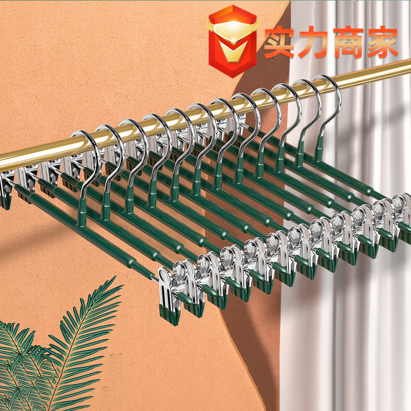 Pants rack clip, pants clip, hanger, pants storage and drying artifact, household seamless non-slip jk hanger, stainless steel skirt clip.
