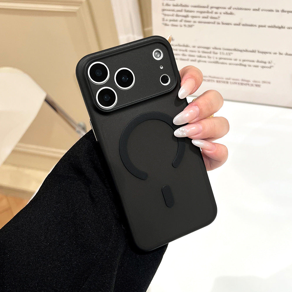 Ultra-thin matte magnetic case suitable for apple 17promax mobile phone case, thin, stain-resistant and versatile iphone18 hard case