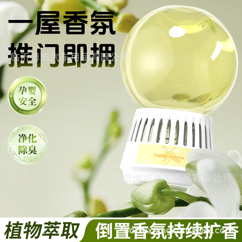 Inverted aromatherapy crystal ball air freshener - creative indoor scent diffuser for bathroom odor elimination and toilet deodorizer