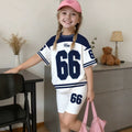 wholesale girls' short-sleeve and shorts sets, fashionable spring, summer, and autumn outfits for girls