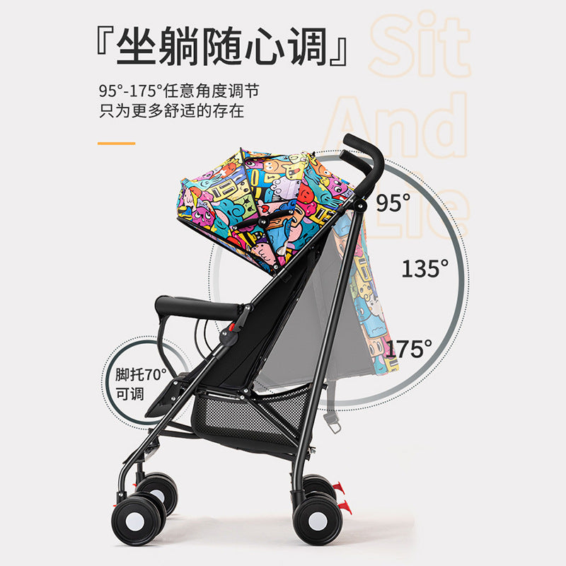 Wholesale baby strollers, umbrella strollers, sit and lie down, lightweight, foldablekids baby umbrella handle stroller, bb stroller, dropshipping