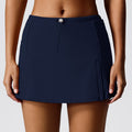 eco-friendly fabric sports skirt with built-in bra, compression yoga skirt, outdoor golf fitness tennis set