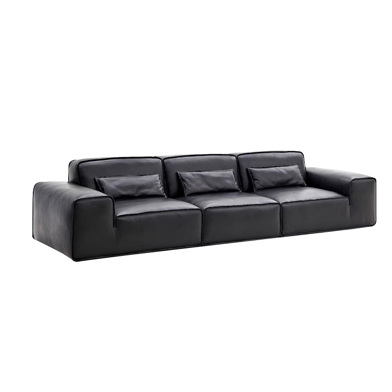 Yadao heritage big black cow sofa xiatu full genuine leather shi zeng feitian big brand house classy living room leather sofa