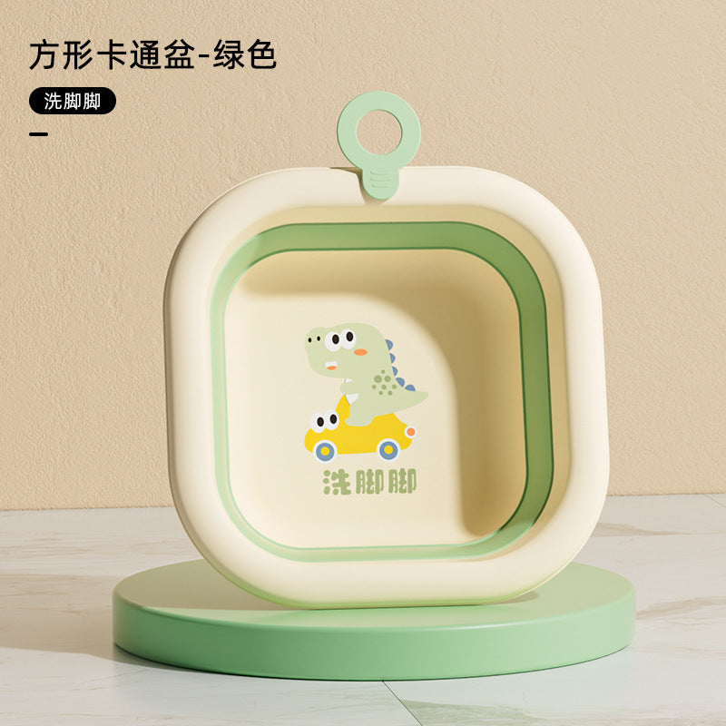 Newborn kids foldable wash basin, drop-resistant & high-temperature resistant, baby bath & bottom washing basin, home use, hangable, minimalist storage basin
