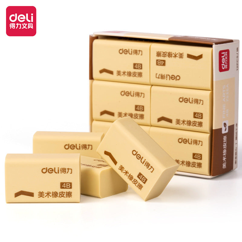 Deli Stationery Eraser Student Children 2B Eraser 4B Drawing Exam Art Eraser Pencil Eraser Whole Box Wholesale
