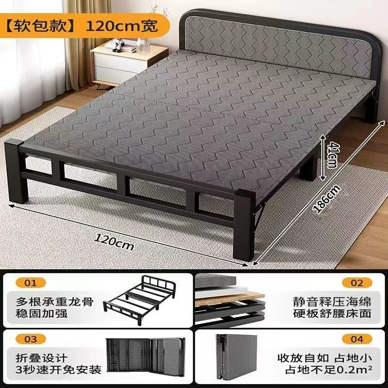 Lunch break foldable bed single simple portable companion bed office lunch break rental house economical portable foldable bed