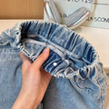 Boys' new autumn ripped jeans, korean style casual pants, stylish and versatile fashionable loose-fit trousers