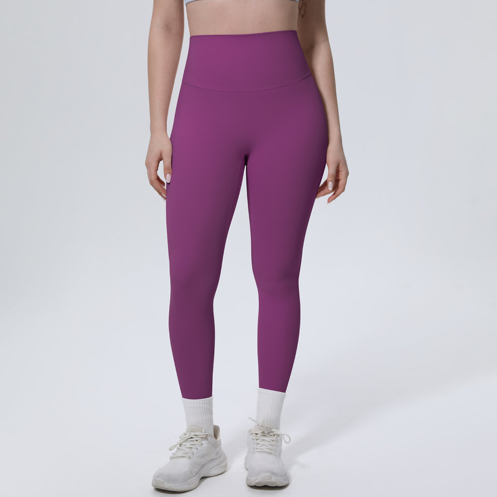 new arrival brushed yoga pants high waist hip lift anti-roll peach butt fitness pants quick-drying tight sports pants for women