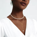 Export fashion new layered imitation pearl necklace stacked y-shaped pearl pendant clavicle chain adjustable easiest for match jewelry
