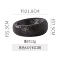 8inch donut plate-matte black