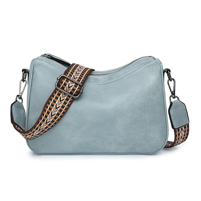 Fashion retro commuter shoulder bag 2024 new bag women's bag versatile popular Korean version women's messenger bag soft bag