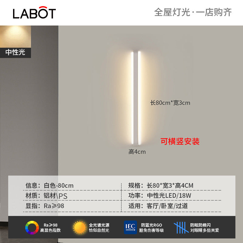 Minimalist led linear wall sconce - perfect for bedroom bedside, hallway, living room, sofa backdrop, and ambient lighting