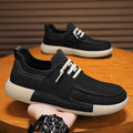 Men's low-top sneakers, 2026 new trendy fashionable versatile breathable soft sole soft upper athletic casual shoes, black