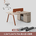 ( 1.2m ) face-to-face double seat with chair [red tea orange style]