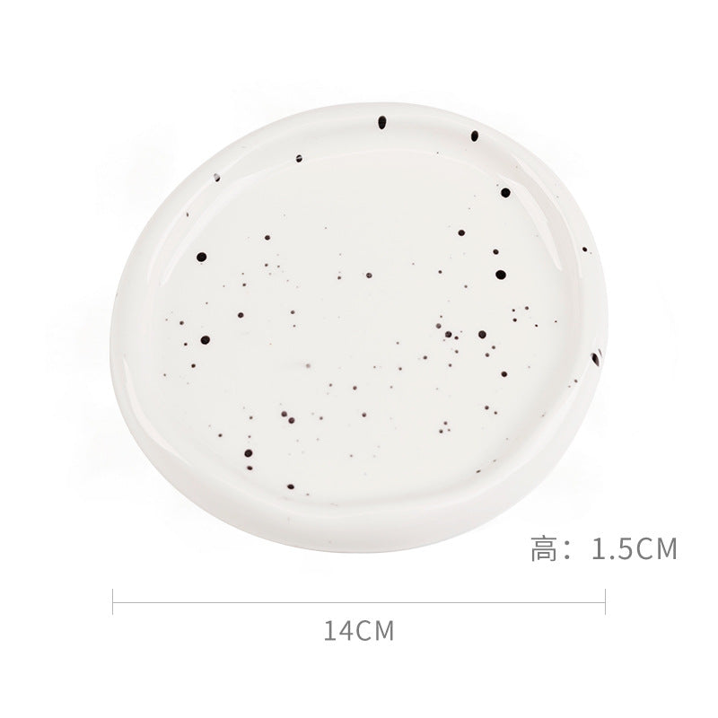 Creative irregular ceramic plate breakfast dessert plate minimalist cloud plate cute white ceramic tray