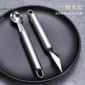 Stainless steel fruit and vegetable baller - carving knife, ball scoop, fruit platter diy tool kitchen utensil set