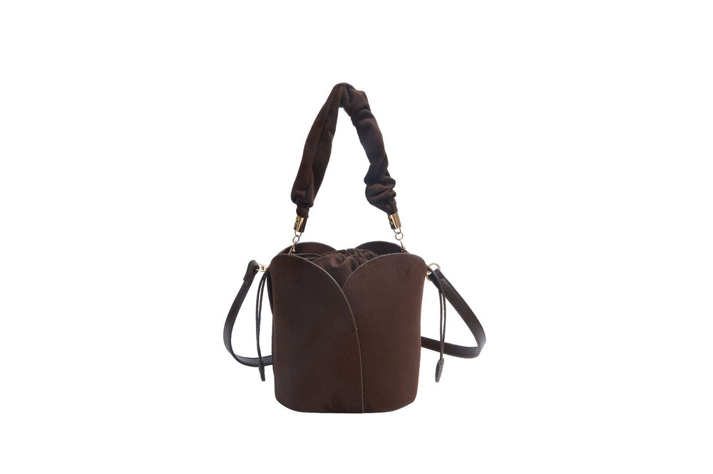 2026new arrival frosted bucket bag for women niche style design retro vegetable basket mother-in-law bag classy sense satchel crossbody bag