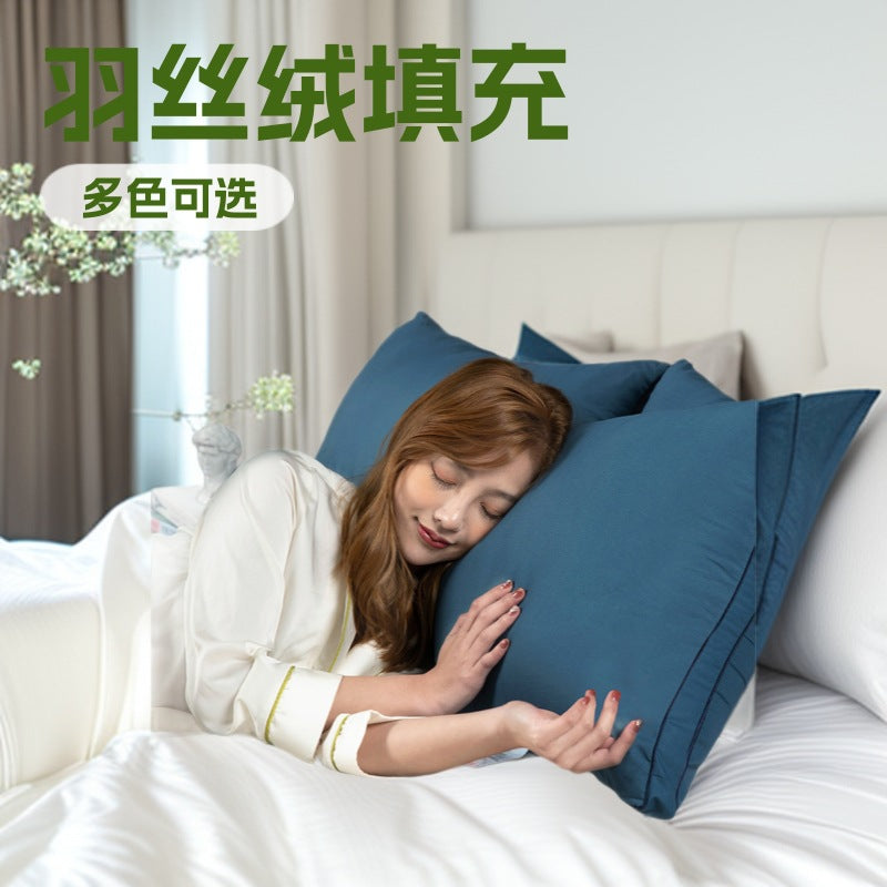 Pillow core pillow hotel pillow core household neck pillow hilton style feather velvet dormitory dropshipping factory