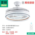 High-end remote control smart fan light restaurant ceiling fan living room bedroom silent light luxury chandelier  new fan light