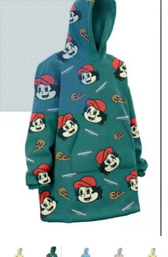 Lazy pullover pajamas, heattech clothing, cashmere tv blanket, hugging hoodie, cold-proof heattech nightgown, home clothes