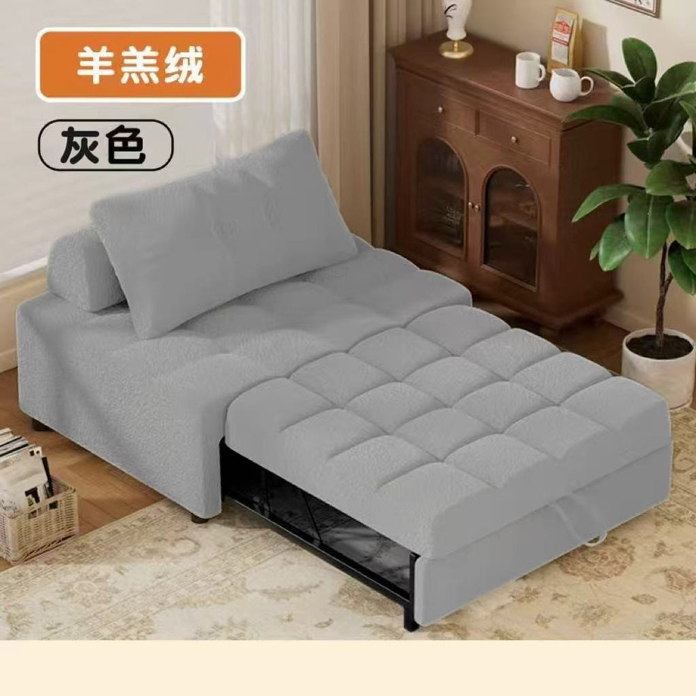 Foldable sofa bed all-in-one dual-purpose small apartment living room balcony multi-functional telescopic bed single double pull-out sofa cotton