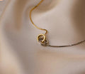 Stainless steel eternal circle asymmetrical patchwork necklace fashionstylishcasual necklace short necklace interlocking