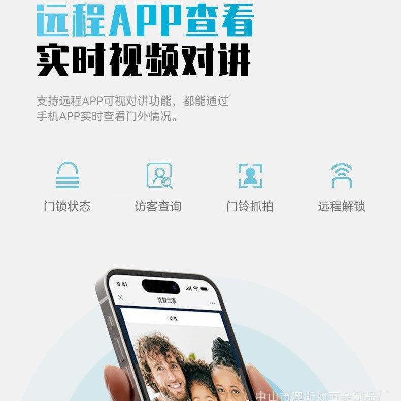 Face recognition smart fingerprint lock for home anti-theft door smart lock remote unlocking password lock electronic door lock in stock