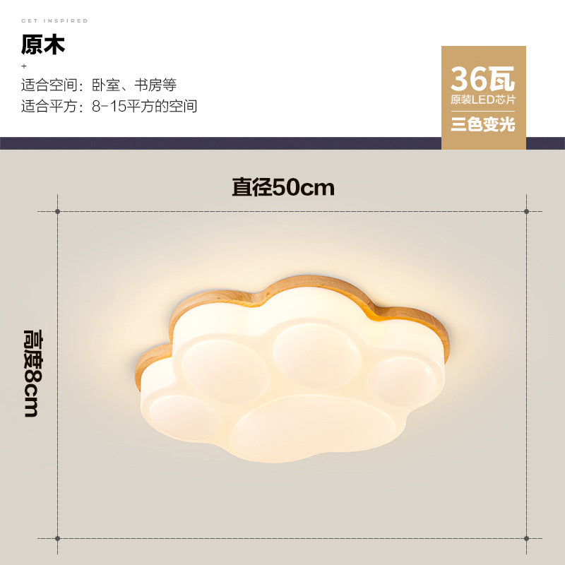 Cream wind warm children's room creative cute cat claw bedroom light ceiling light modern simple master bedroom room lighting