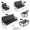 Modern minimalist iron art office sofa table and chair set - business reception sofa with center coffee table combination