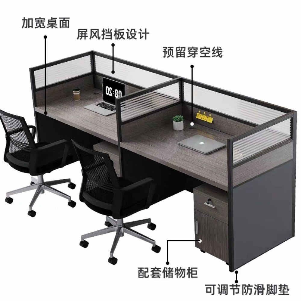 Office desk and chair set, staff workstation, desk, single/double desk, partitioned desk, soundproof desk - clearance sale