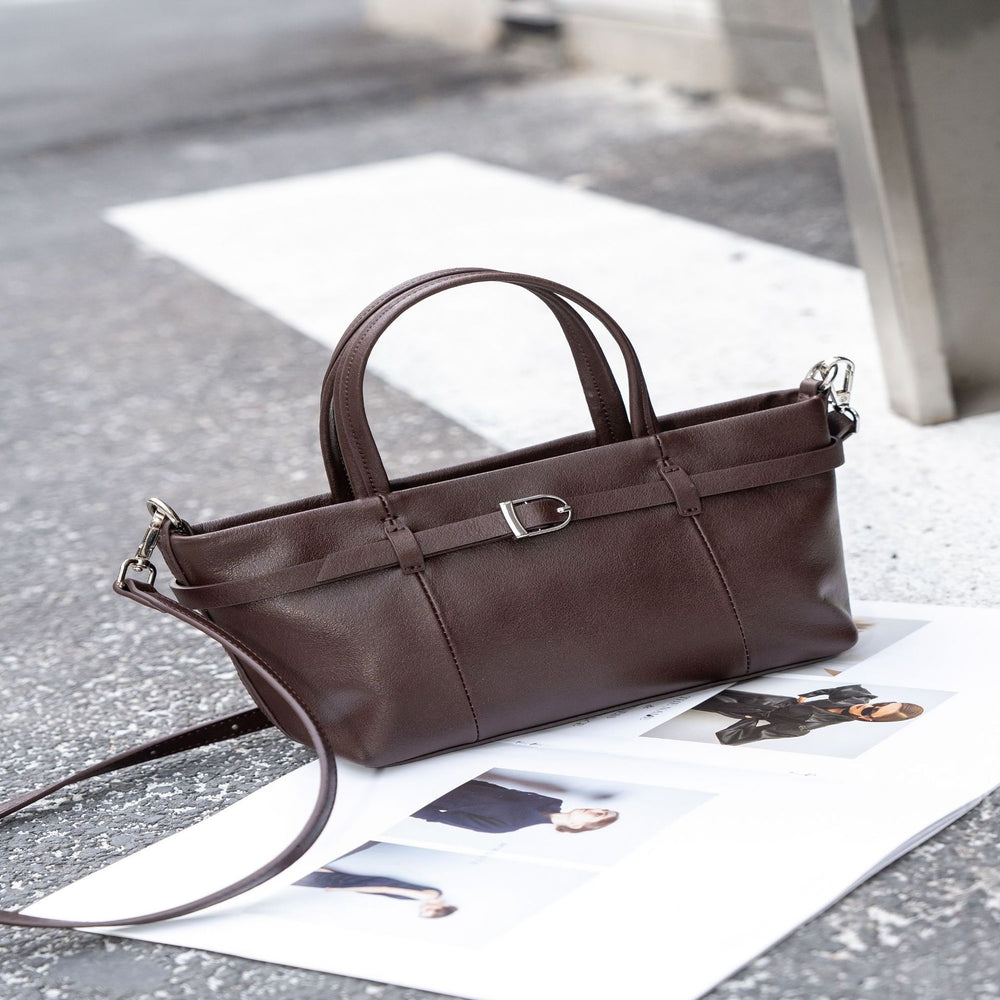 Cowhide bag for women 2024fall and winternew arrivalretrowork clothing one-shoulder cross-body women's bag vegetable basket bag genuine leather satchel bag