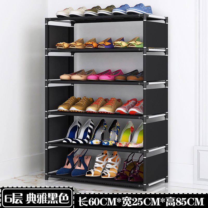 Simple shoe cabinet storage handy gadget space-saving shoe rack for home door economical bedroom student narrow large capacity