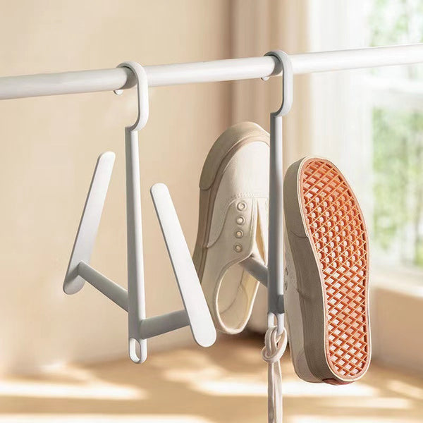 Liheng Creative Windproof Double Hook Balcony Shoe Rack Multifunctional Hanging Shoes Drying Shoe Rack Hook Drying Shoe Rack Drying