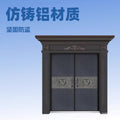 Rural self-built house imitation cast aluminum villa door entrance door zinc alloy double door anti-theft entrance door hall door