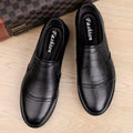 2024 new versatile men's leather shoes - soft sole business casual loafers - perfect for work, security, and dad shoes - wholesale available