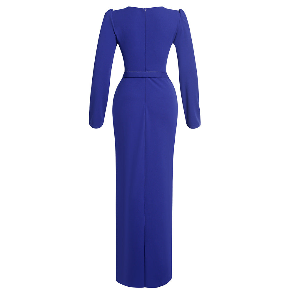 African women's clothing  new arrival cross-border export urban ol professional long-sleeved dress slit plus size high waist women's skirt