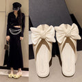 2025 baotou bow half slippers women's summer outweareasiest for matchflats lazy casual sandals slip-on flat heel
