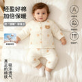 Handmade cotton-padded jacket and pants set for baby boys and girls - winter outfit for infants and toddlers - separated cotton-padded clothes - high-waisted thick set for babies