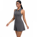 Naked new arrival tight slimming look yoga sports jumpsuit tennis skirt women's outdoor running fitness wear lapel suit