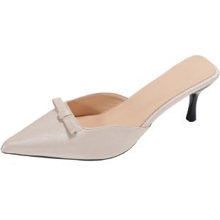2026plus size pointed toe stiletto slippers high heels elegantslimming look frenchfashionsexy beauty toe half slippers women's shoes