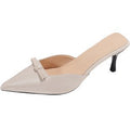 2026plus size pointed toe stiletto slippers high heels elegantslimming look frenchfashionsexy beauty toe half slippers women's shoes