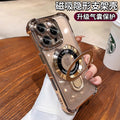 Four-corner airbag magnetic suction bracket suitable for apple 17promax mobile phone case iphone16/15 anti-fall transparent case