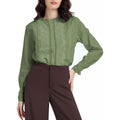 fashioncasuallacelong sleeves formal shirt for women springnew arrivalcut out button tops