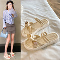 New spring/summer korean style women's sweet heart & rhinestone butterfly slides - versatile one-strap sandals for beach & everyday wear