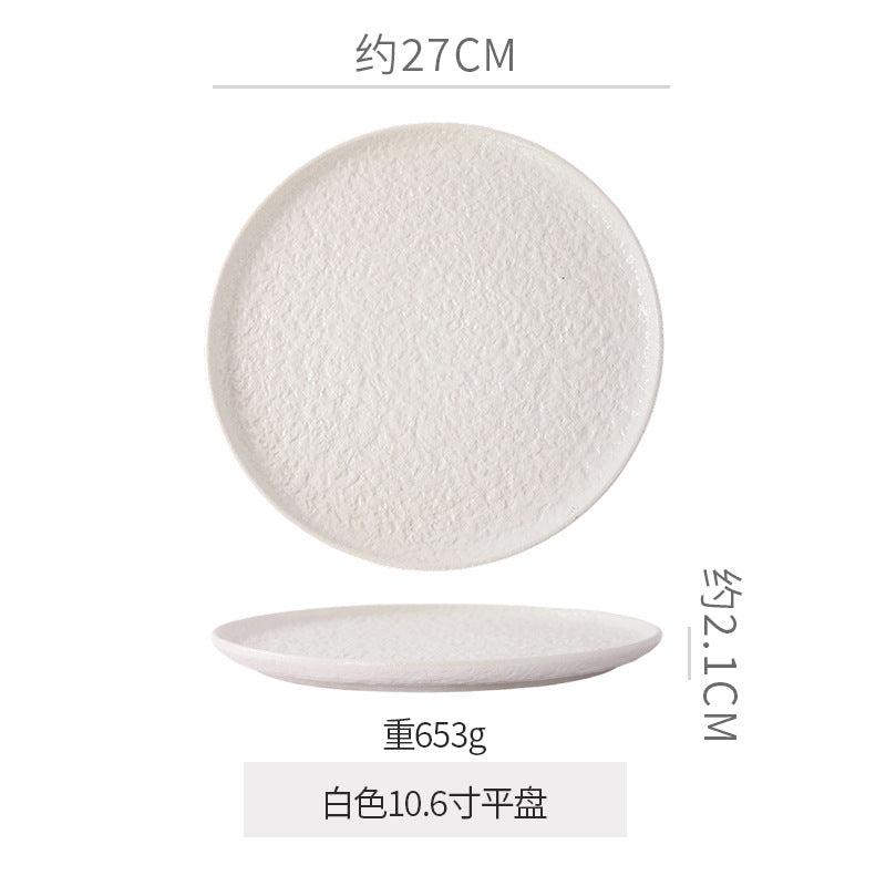 Rock pattern artistic conception cold dish plate creative classy sense hotel restaurant asymmetrical plate private dish ceramic tableware