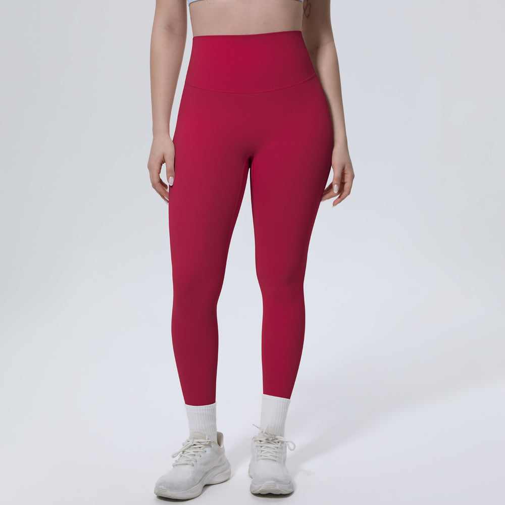 new arrival brushed yoga pants high waist hip lift anti-roll peach butt fitness pants quick-drying tight sports pants for women