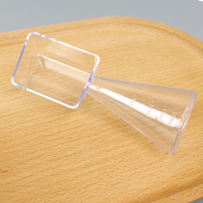 Dual-purpose measuring spoon ps transparent plastic spoon facial mask powder spoon liquid powder measuring cup chemical fertilizer pesticide washing powder spoon