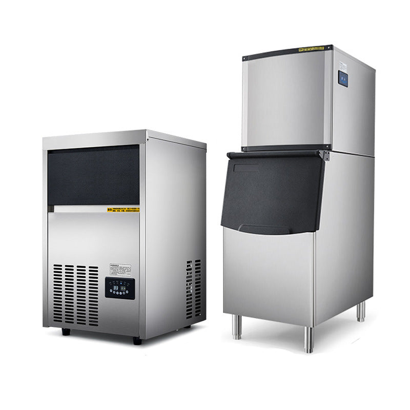 Ice maker commercial milk tea shop large capacity small ktv cube ice fully automatic ice cube making machine air cooled frost free