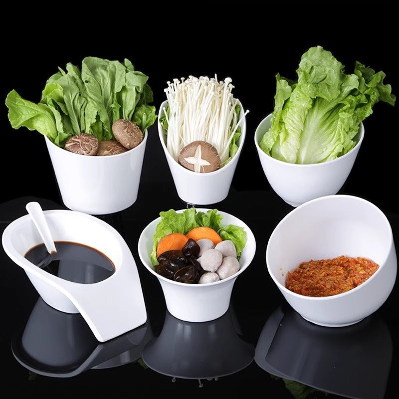 Fat beef plate melamine hotpot restaurant buffet plate tableware barbecue plate commercial side dish dish lettuce bucket haidilao