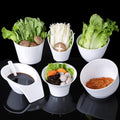 Fat beef plate melamine hotpot restaurant buffet plate tableware barbecue plate commercial side dish dish lettuce bucket haidilao